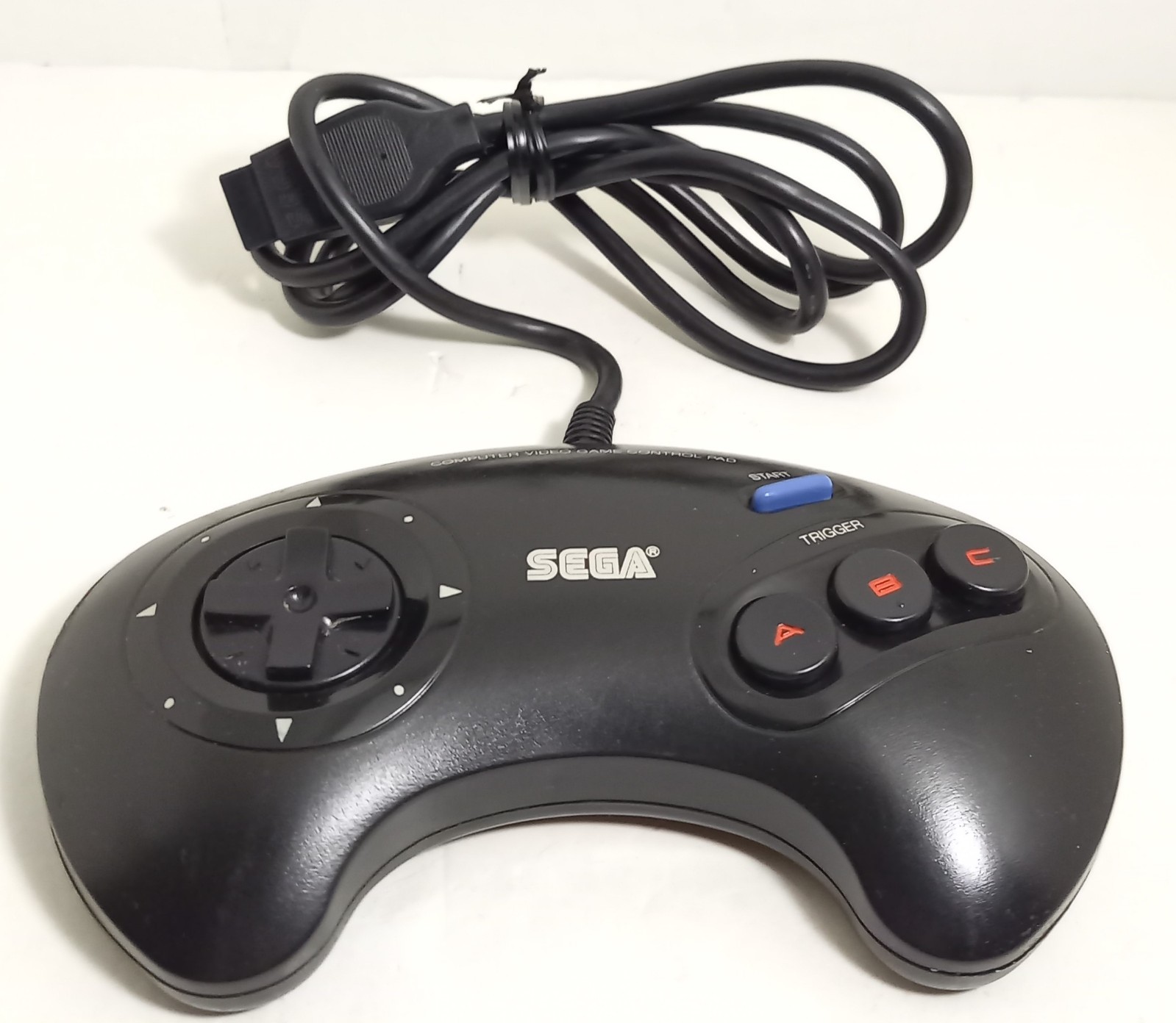 SEGA Sega Mega Drive MD HAA-2510 Black Color W/AC adapter Controller Box Manual