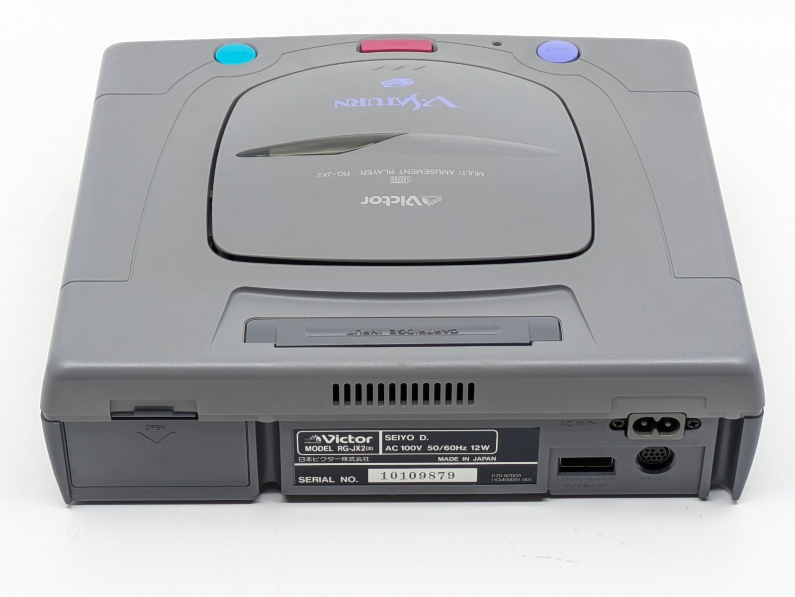 Sega Victor V-Saturn RG-JX2 Gray Console Complete Set NTSC-J Japan Tested