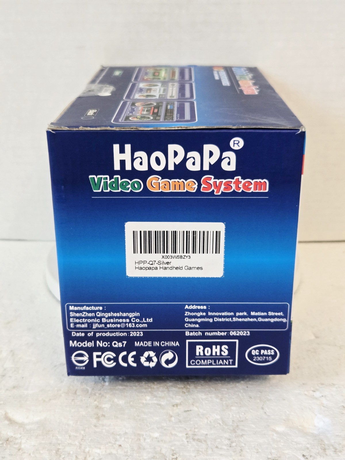 HaoPapa QS7 Video Game System SILVER Boombox 365 Classic Games New