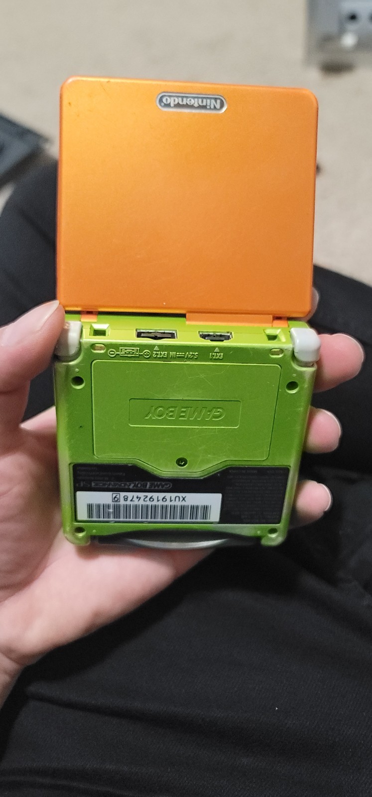 Nintendo Game Boy Advance SP Handheld System – Lime Green/Orange(no game)