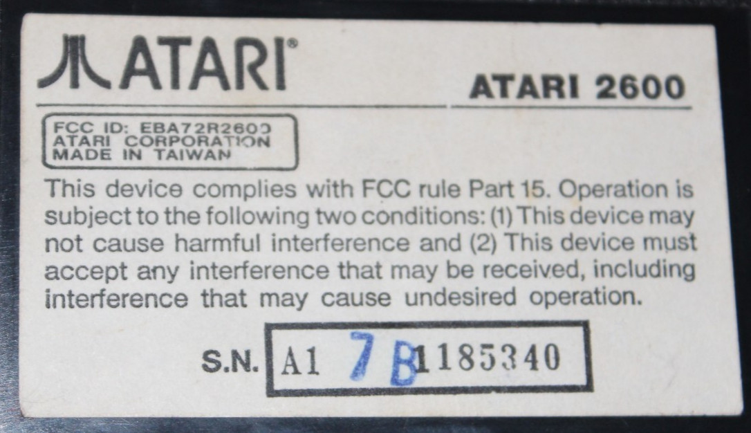 Vintage Atari 2600 Jr. Junior W. Controller and Power Cable, Needs RF AO4077709