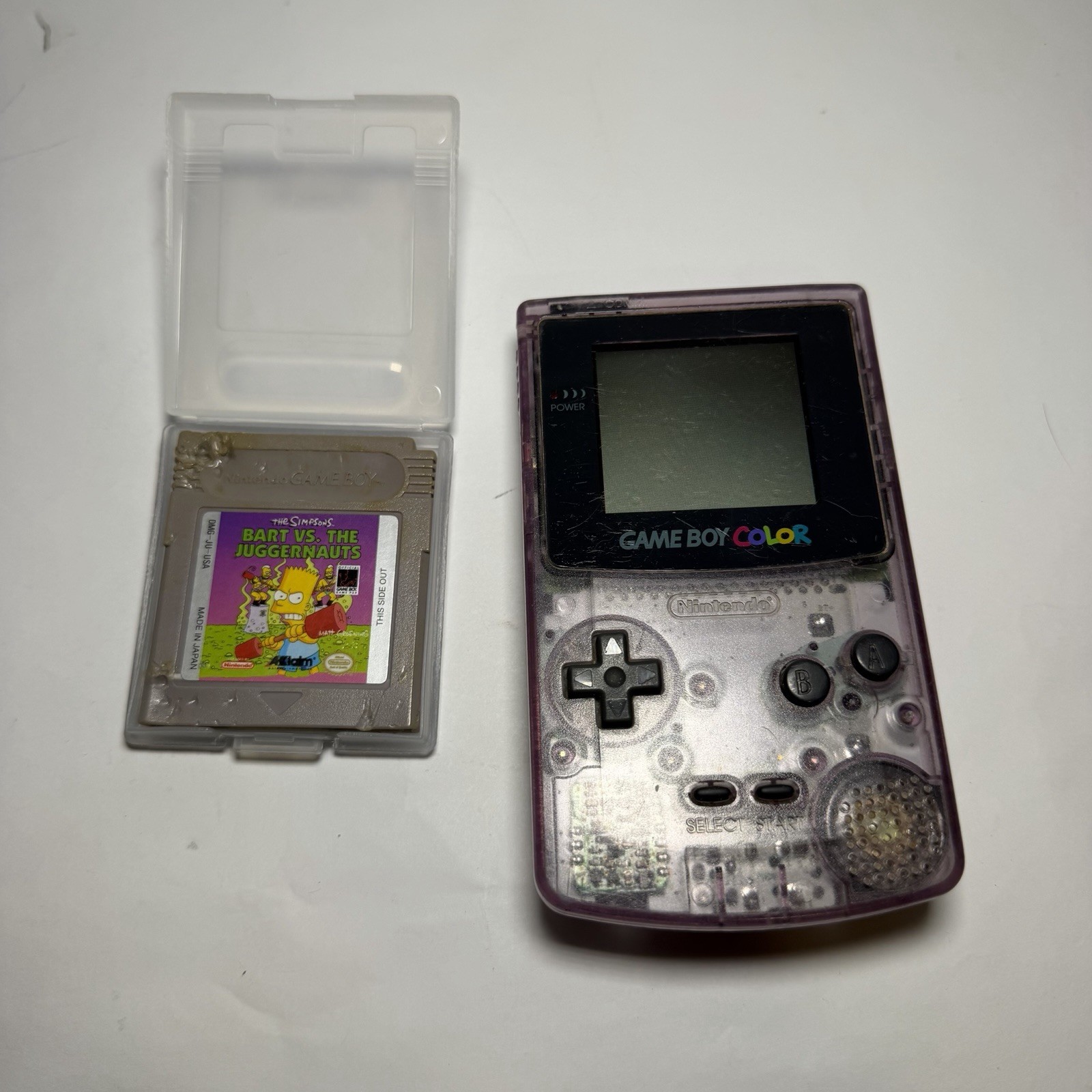 Nintendo Game Boy Color Clear Atomic Purple Console Tested & Working Used