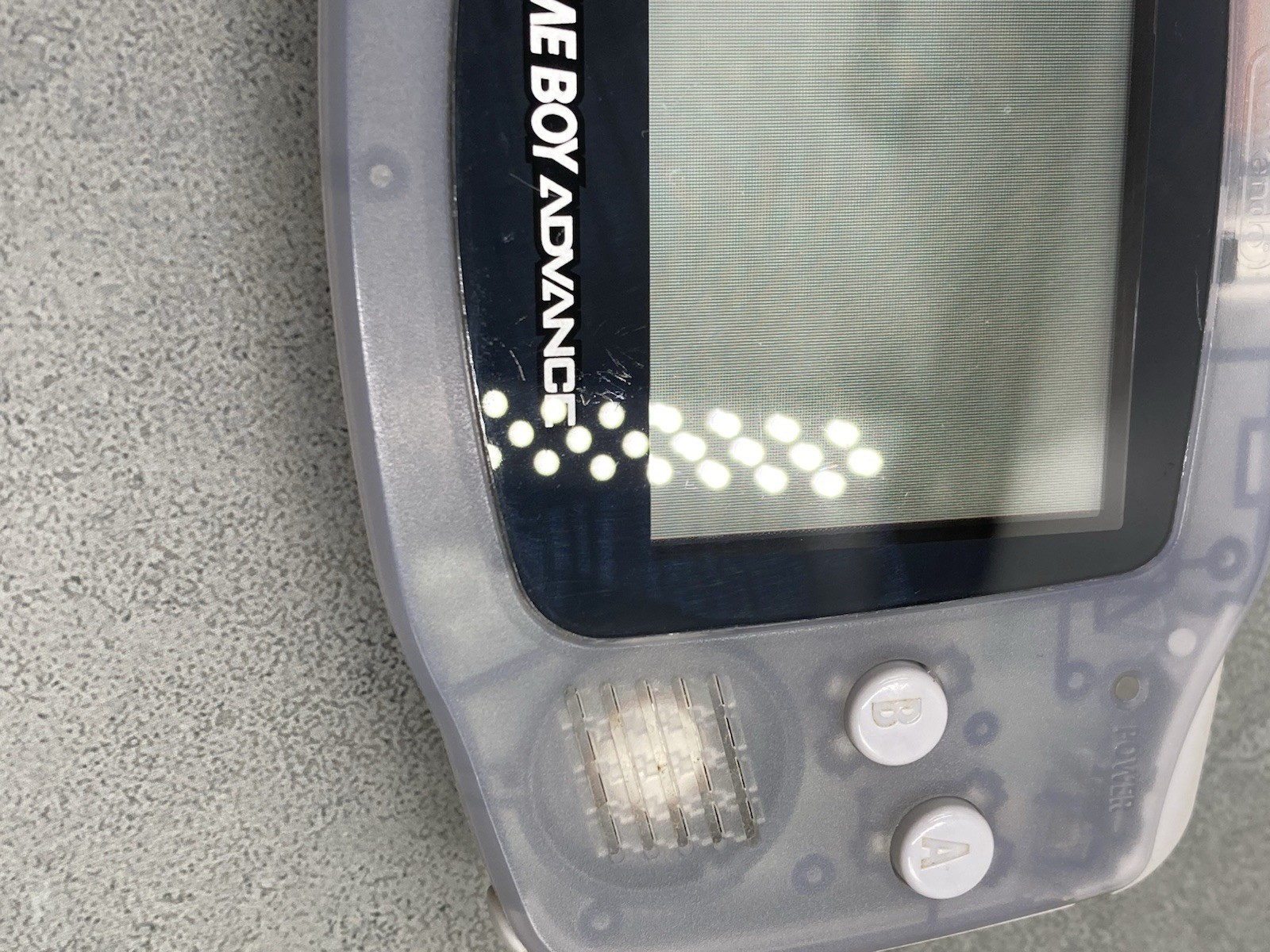 Nintendo Game Boy Advance AGB-001 Console Milky blue tested 0601-401