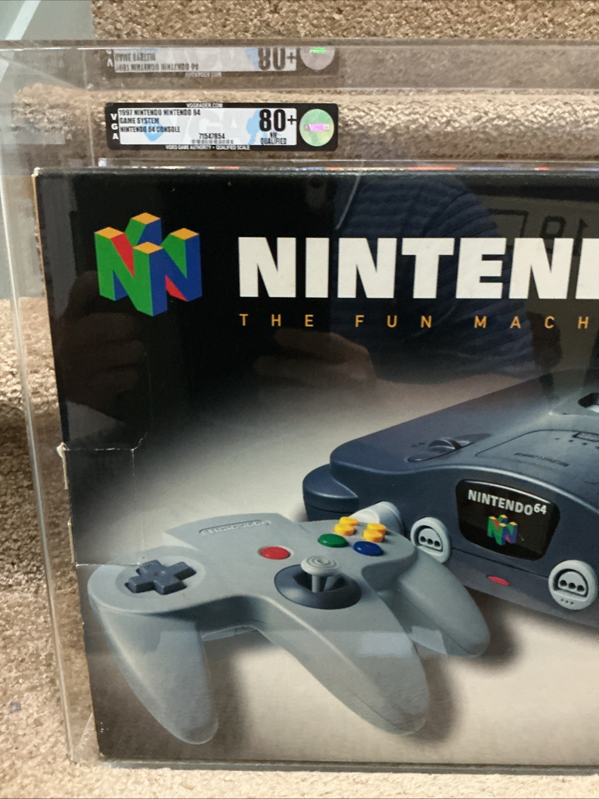 Nintendo 64 Launch Console N64 Brand New 1997 VGA Graded 80+ Q Qualified PSA