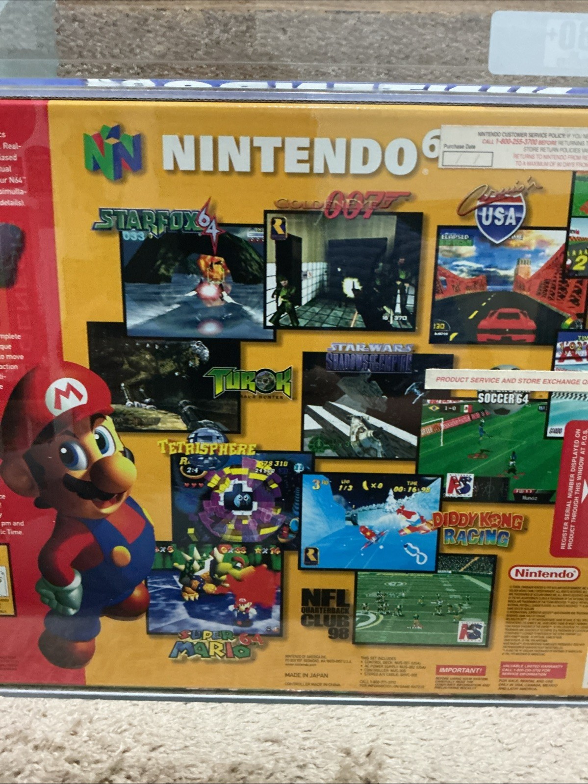 Nintendo 64 Launch Console N64 Brand New 1997 VGA Graded 80+ Q Qualified PSA
