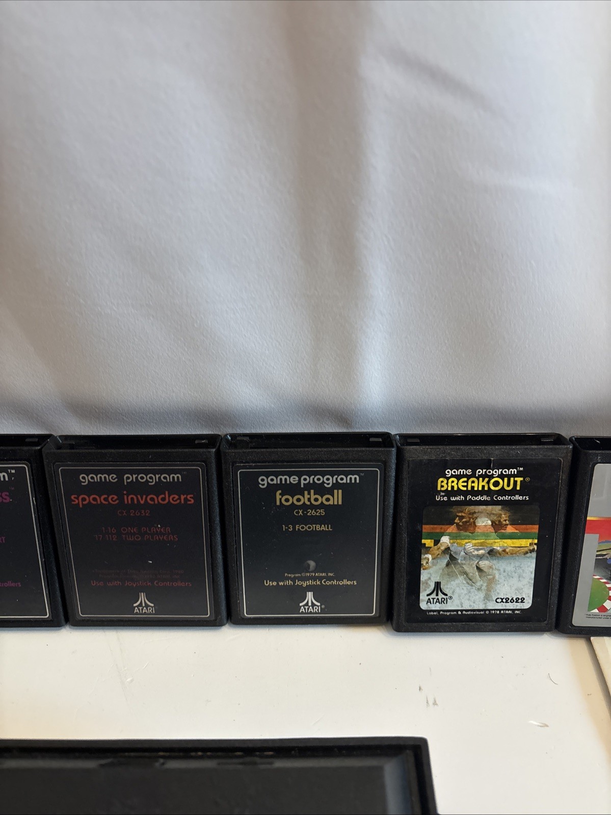 VTG Atari CX-2600 Video Game Console Bundle Tested/Works 7 games 1 Manual 4 Cont