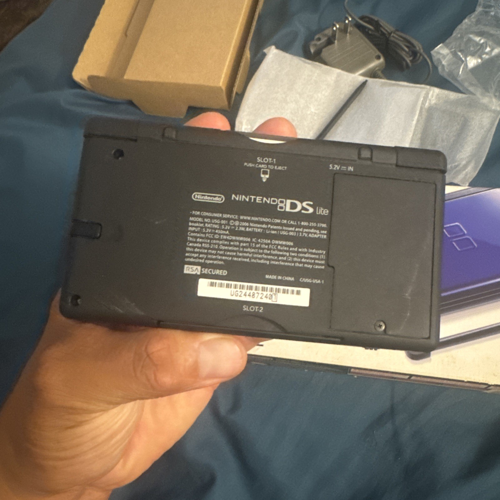 Nintendo DS Lite System – Cobalt Blue Black Complete In Box CIB CLEAN!