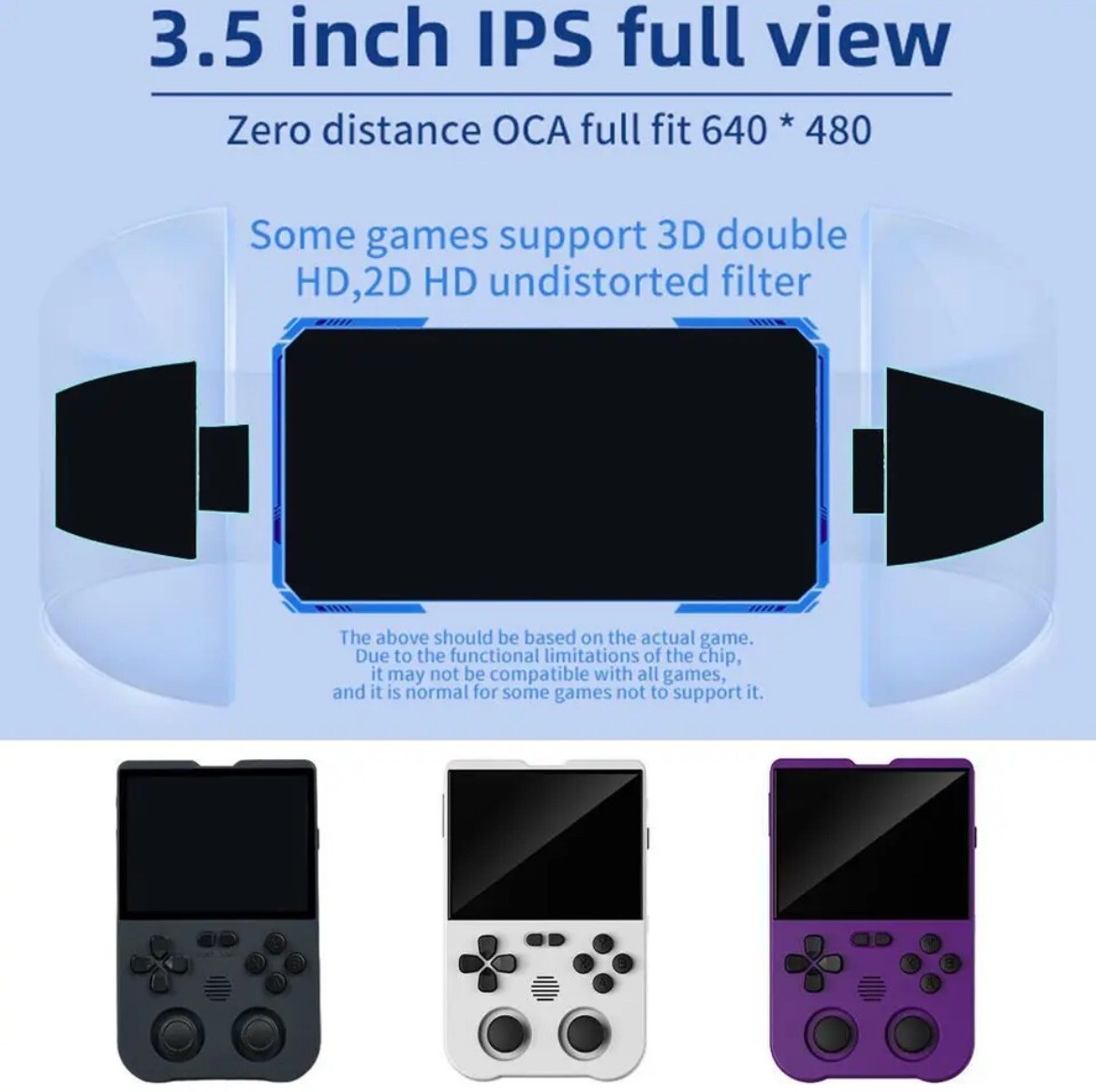 XU10 * RK3326S 64bit A35 3.5inch * IPS Handheld Game Console * NEW * Gray
