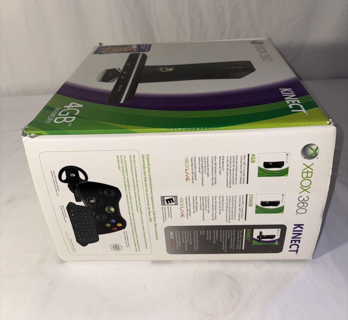 Microsoft Xbox 360 Complete In Box Gaming Console, Kinect, Controller, Game