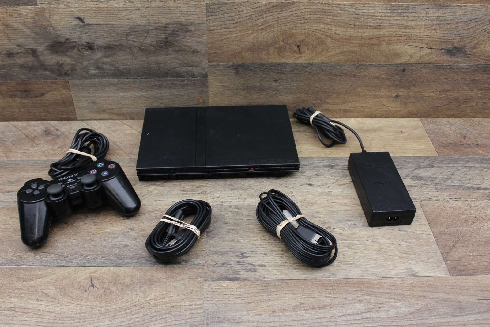 PlayStation 2 Slim Console W/Cords & One Controller PS2 Model SCPH-77001 TESTED