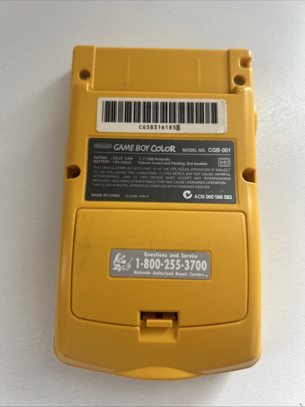 Nintendo Game Boy Color Handheld Console CGB-001 -Dandelion Yellow