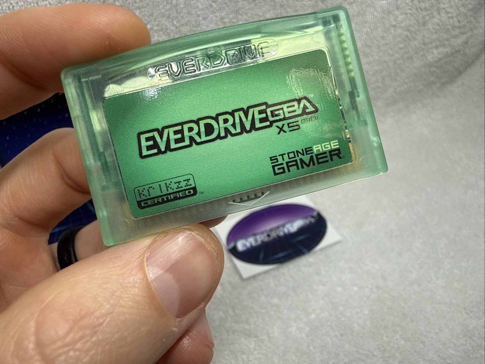 Everdrive GBA X5 Mini w/ box & manual! MINT COLOR! (No SD card) Stone Age Gamer