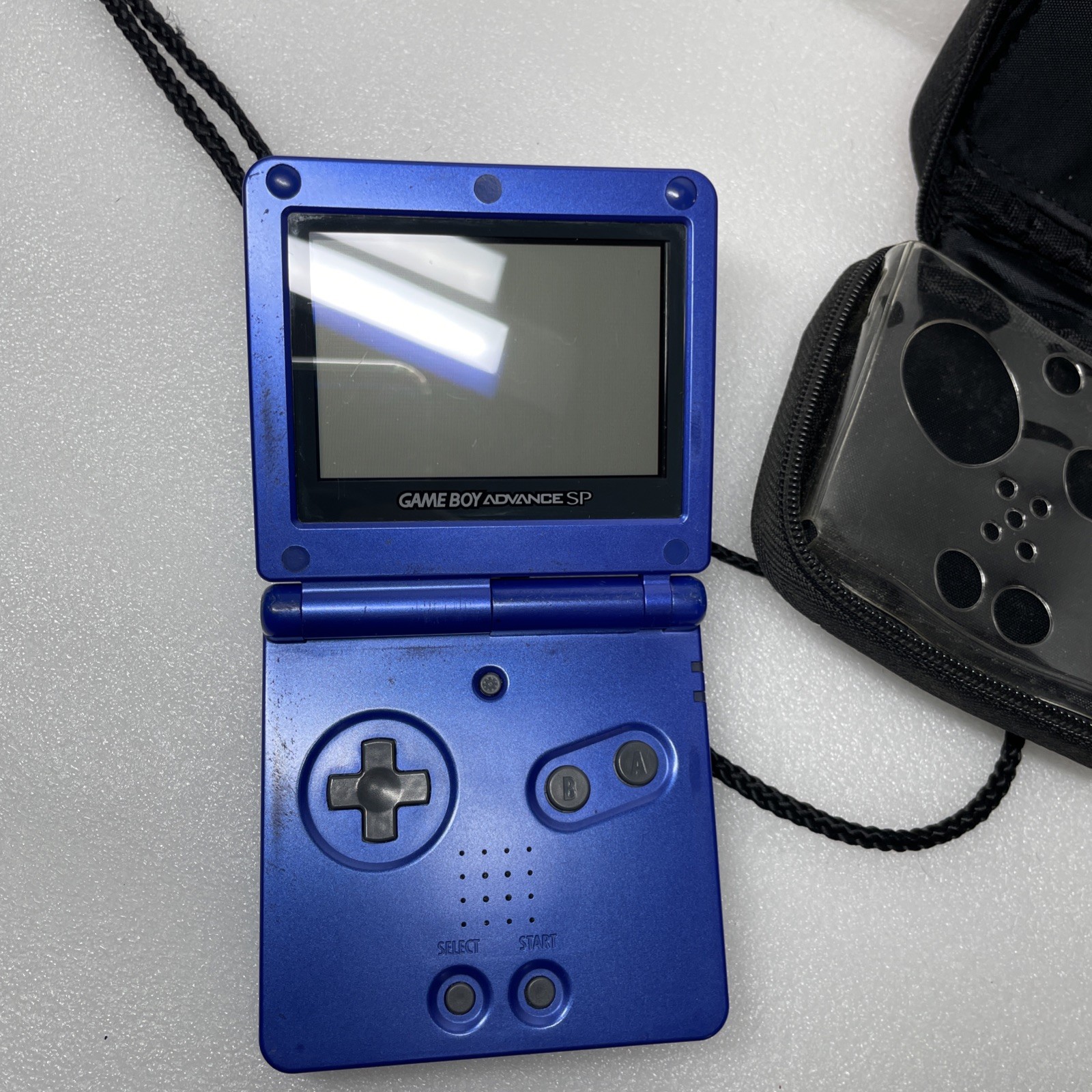 Nintendo Game Boy Advance SP Blue Handheld Console And Case Without Charger