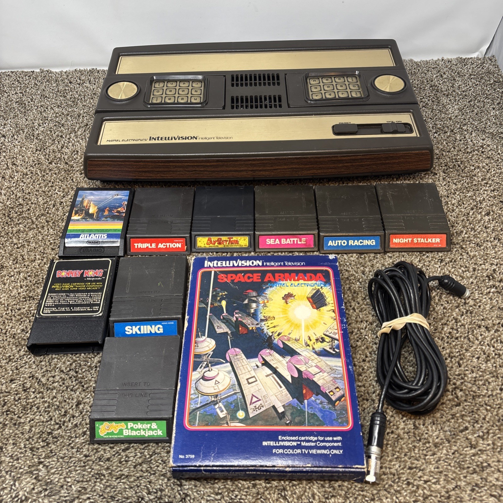 Intellivision Video Game console Tested Working Vintage Game Bundle With Games