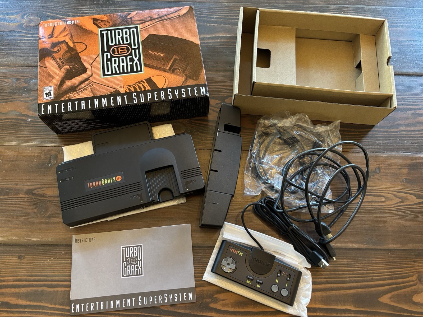 TurboGrafx 16 Mini Game Console PC Engine TG16 HDMI NEC. Complete In Box CIB.