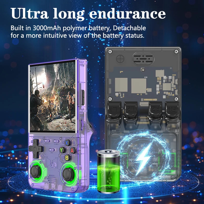 R36 Ultra Console Portable Retro Game 4‘’ IPS Screen Handheld Game Players Emula
