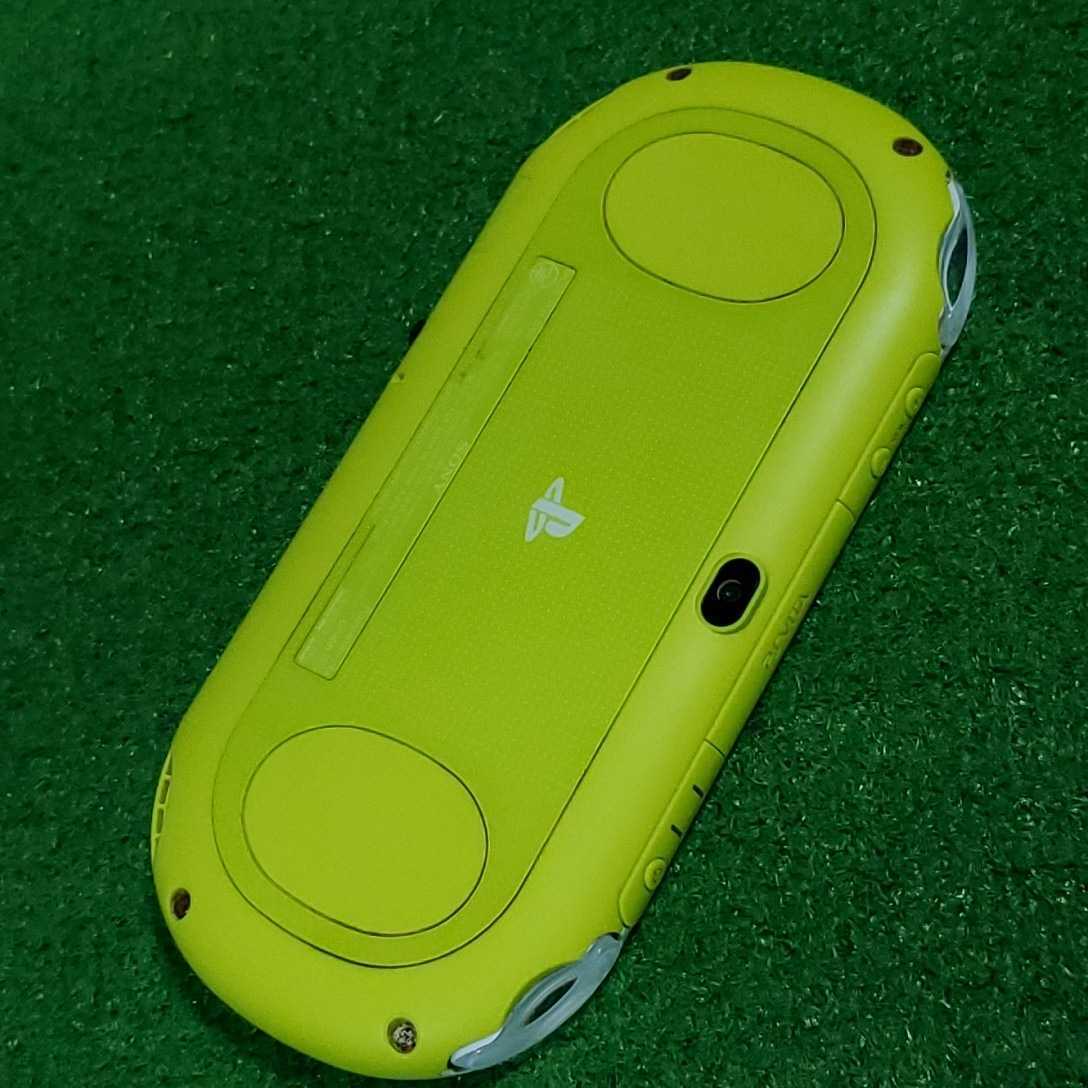 【Good】SONY PS Vita Wi-Fi Console PCH-2000 ZA13 White/ Lime Green Console Only FS