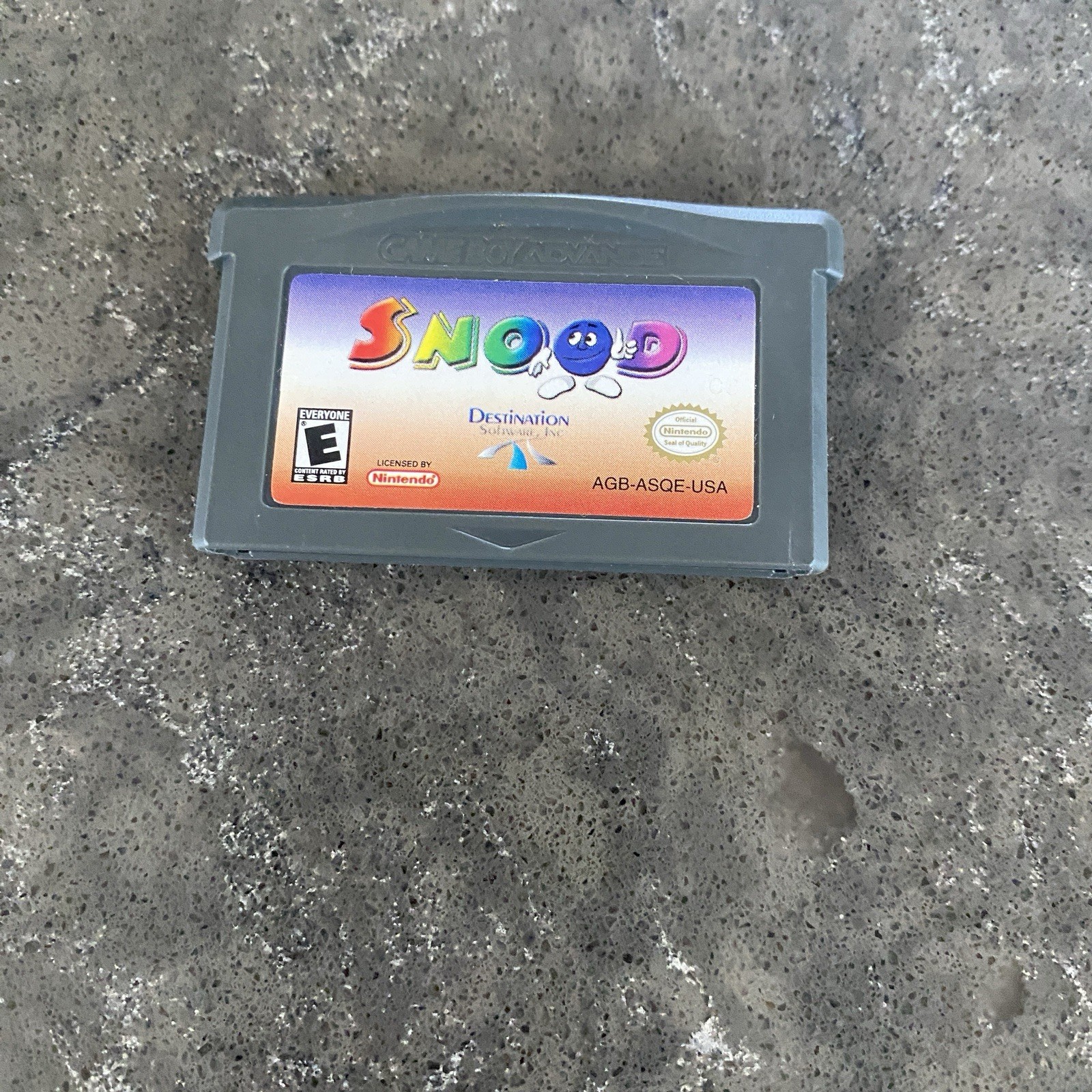 GameBoy Advance SP Console Snood Bundle Game + Charger + Case + Cartridge AGS001