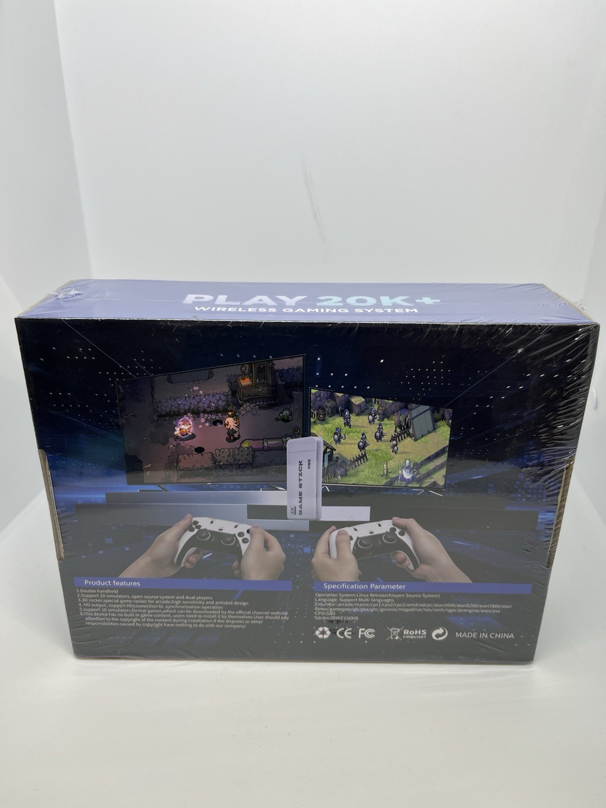 Plug and Play Retro Gaming Stick 20000+ Classic Games 4K HD 2.4G Dual Wireless