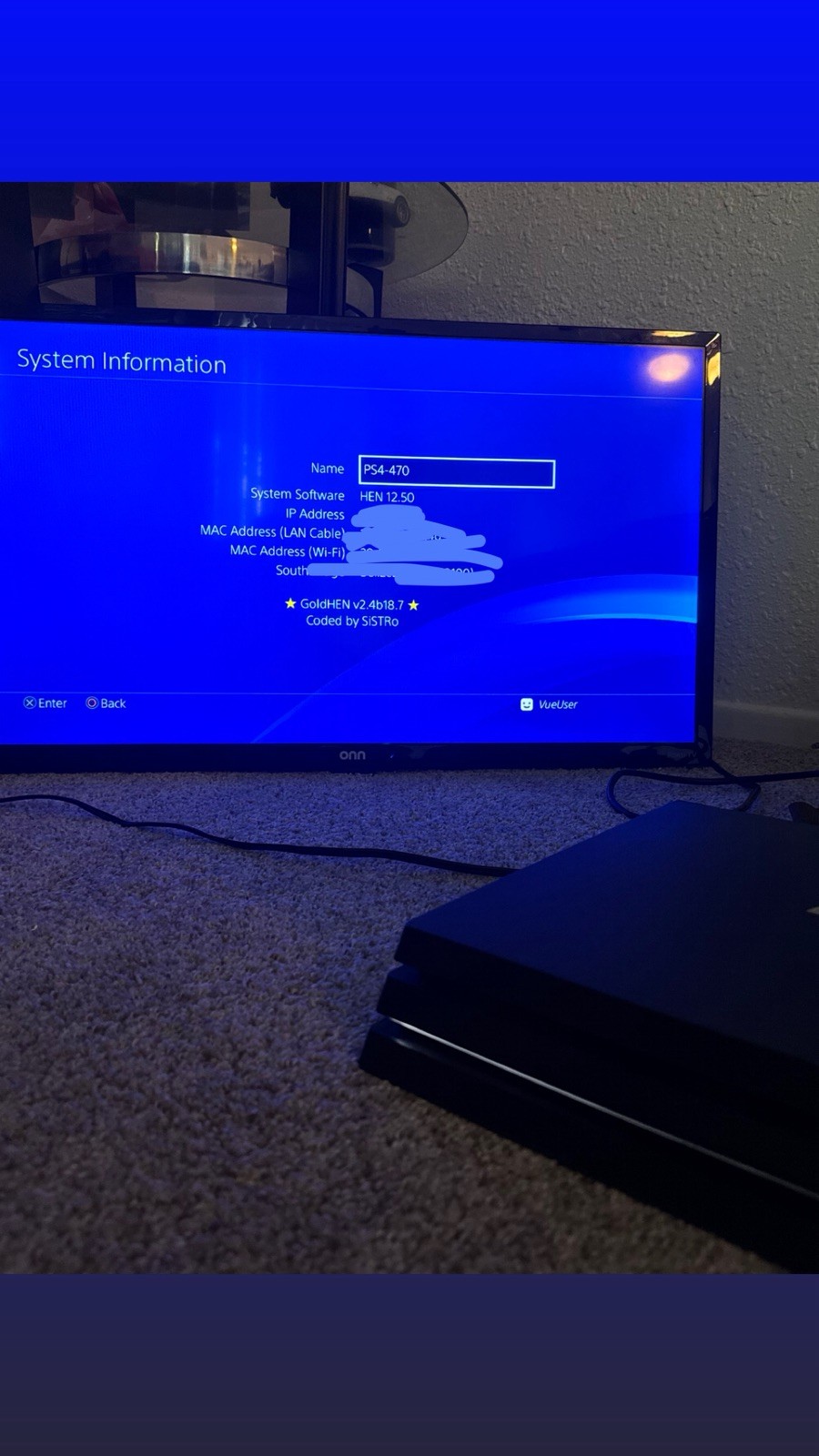 Black Sony PlayStation 4 Pro 1TB Console! Firmware v12.50! Great Condition!