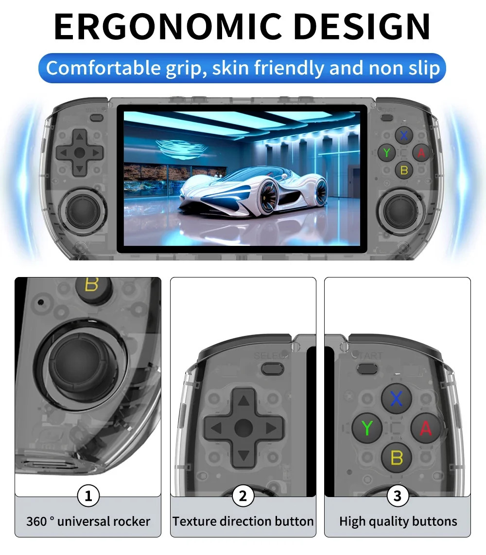 RGB10 MAX3 Retro Handheld Console 5″ 1280×720 HD 4000mAh WiFi
