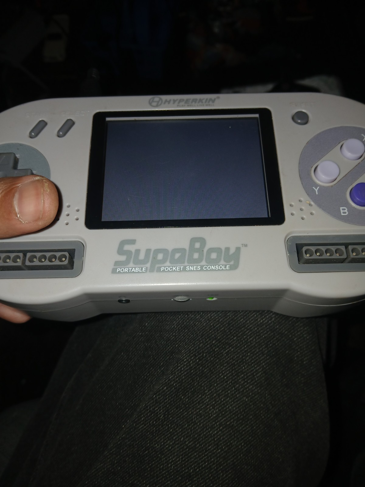 Nintendo SNES SupaBoy Hyperkin in Gray NOT TESTED NO Battery W Madden SNES