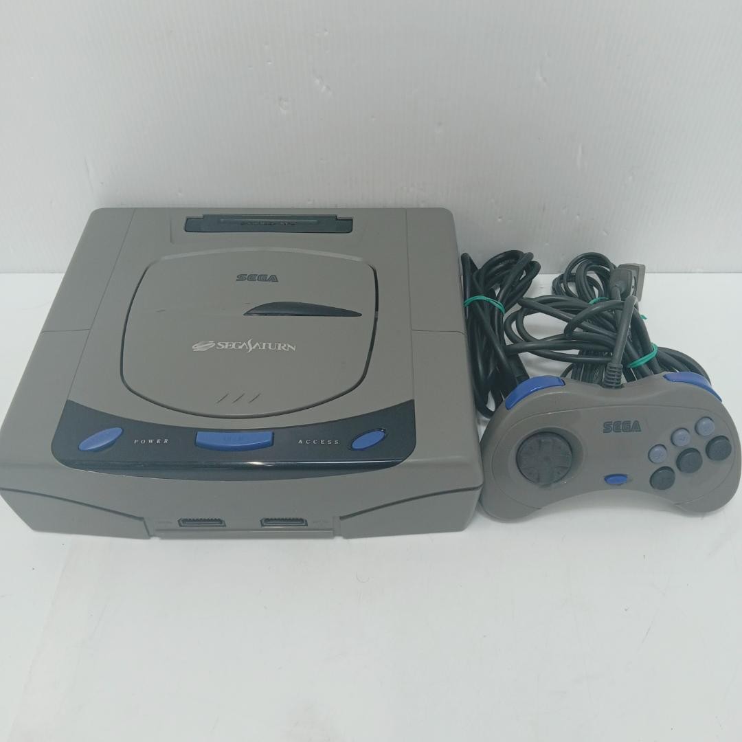 Sega Saturn HST-3200 3210 Gray Console Japanese System set tested working