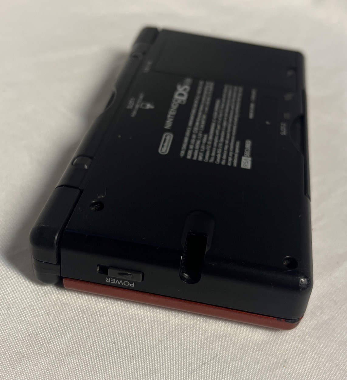 Nintendo DS Lite Handheld Console Red/Black Tested *Needs Stylus*