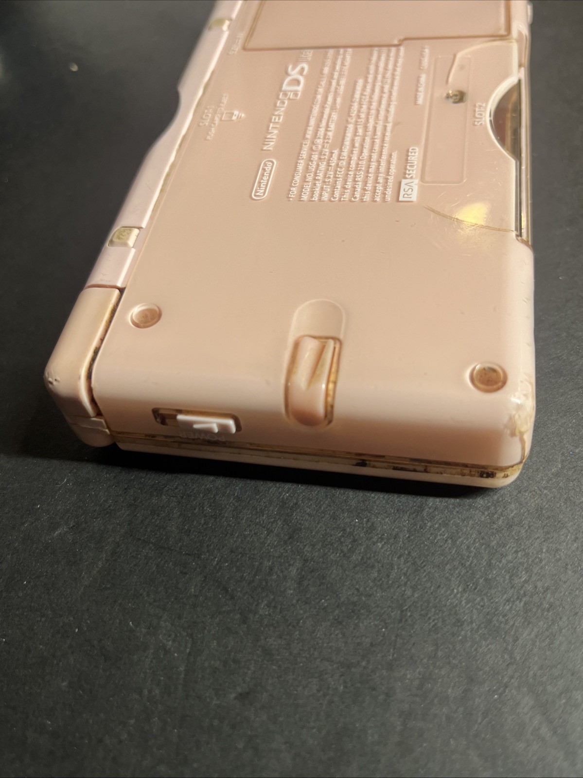 Nintendo DS Lite Handheld Game Console USG-001 Pink *PARTS OR REPAIR. No Power