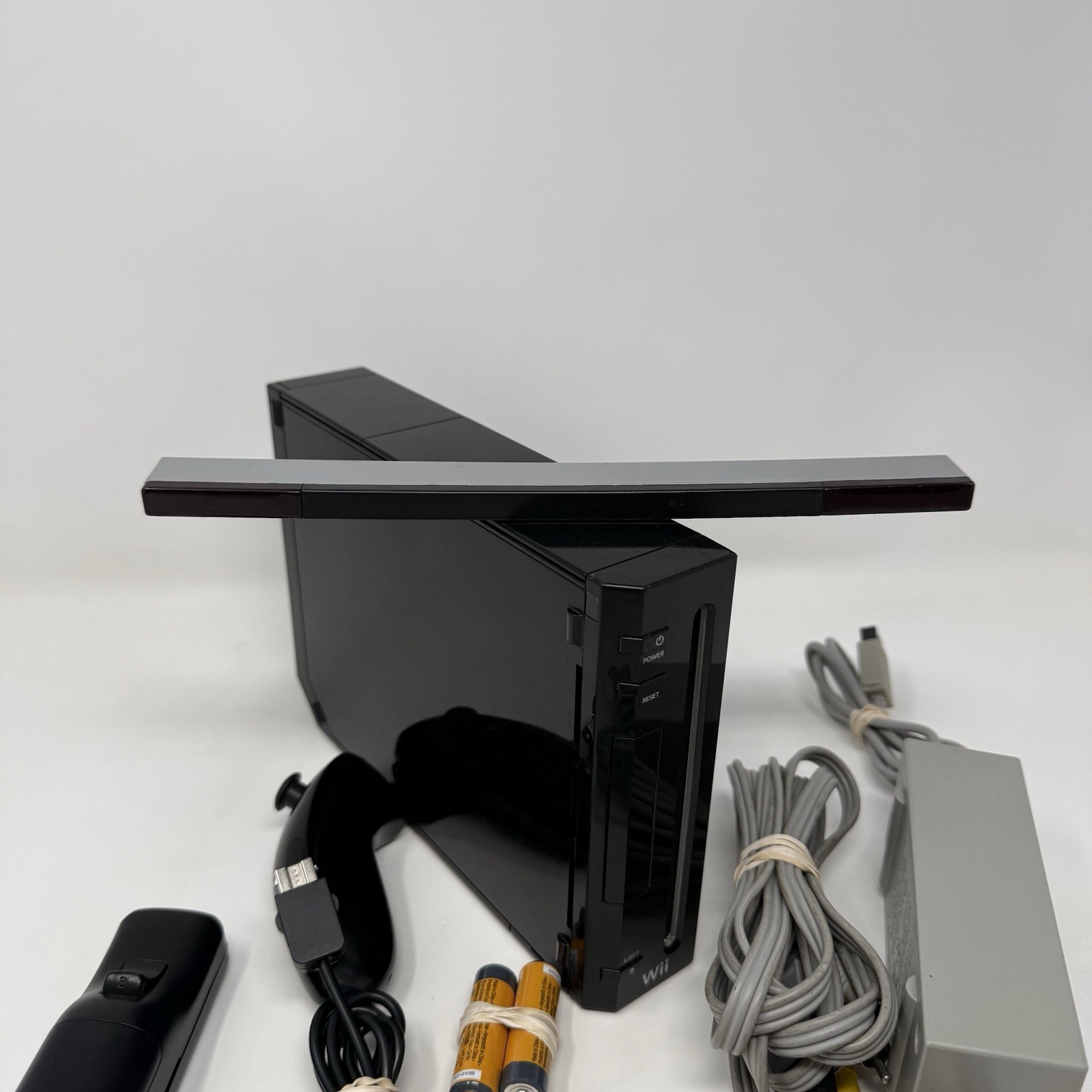 Nintendo Wii Video Game Console RVL-101 Black Cables, Remotes Tested And Working