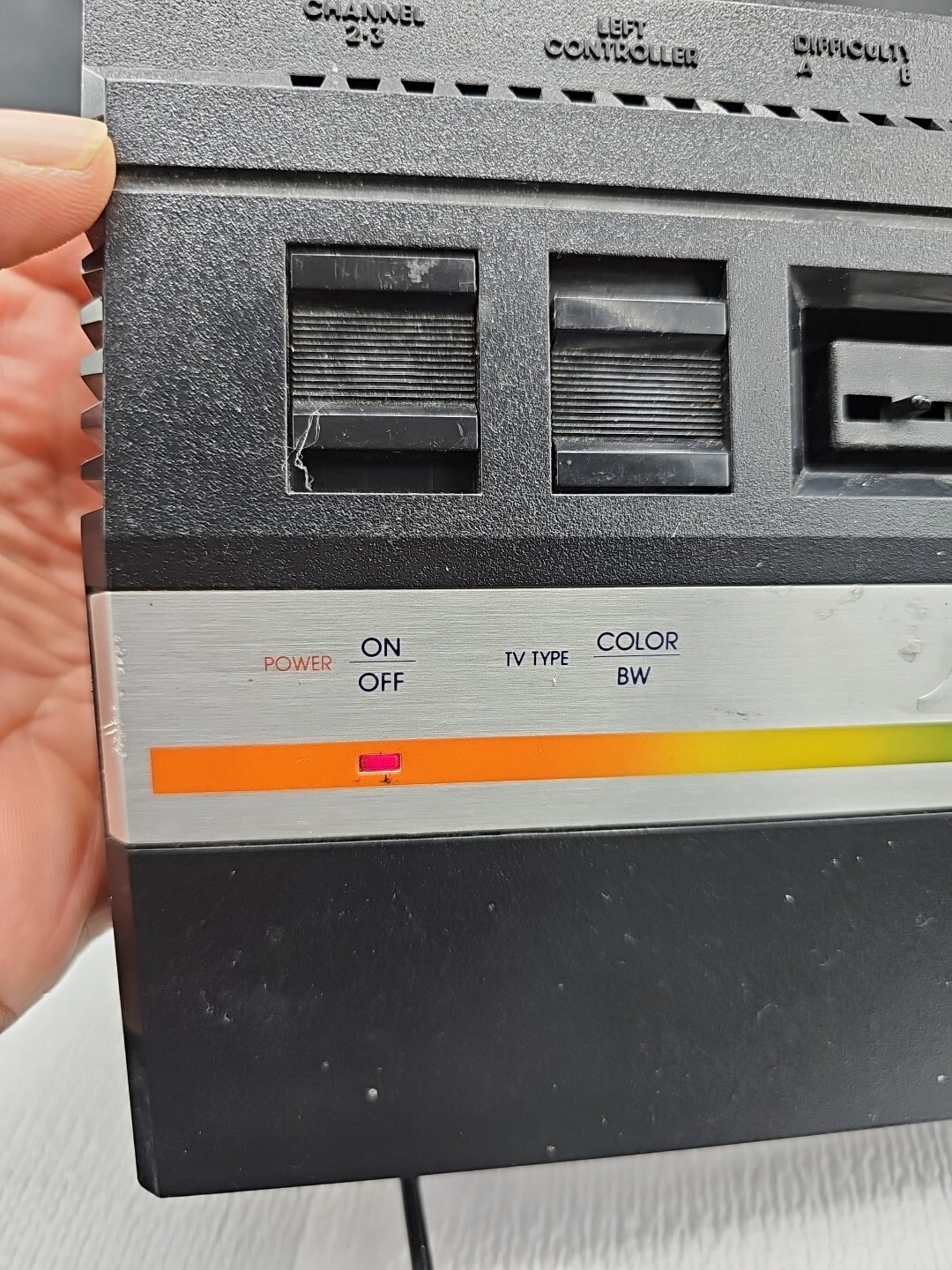 Atari 2600 Jr. Console w/ Joystick Controller & Atari AC Adapter POWERED ON ONLY