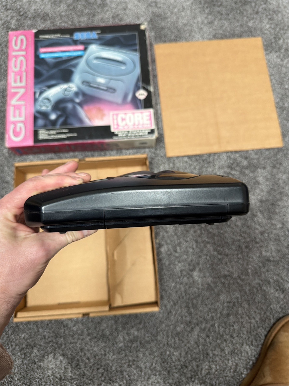 SEGA Genesis Model 2 Core System CIB w/ Sonic 2 Cardboard Inserts OEM WORKING