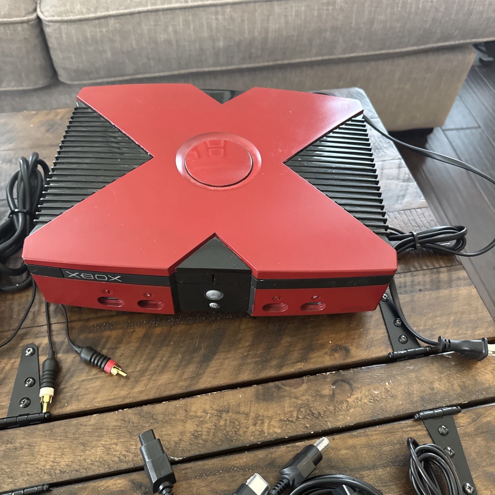 Lot Of 2 Xbox Consoles Original Black And Red 2 Logitech wireless controllers
