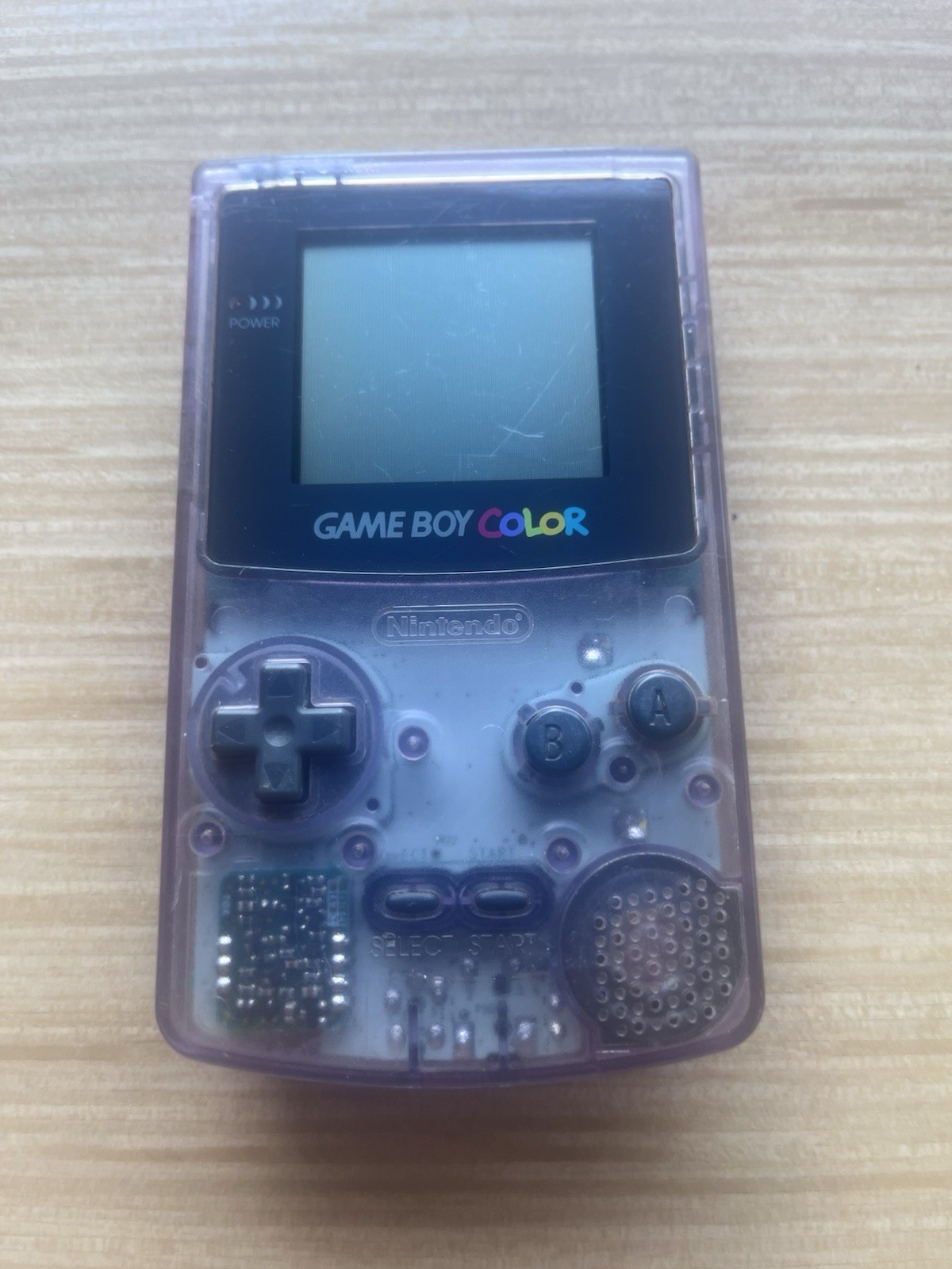 Nintendo Game Boy Color Atomic Purple Tested Missing Battery Cover