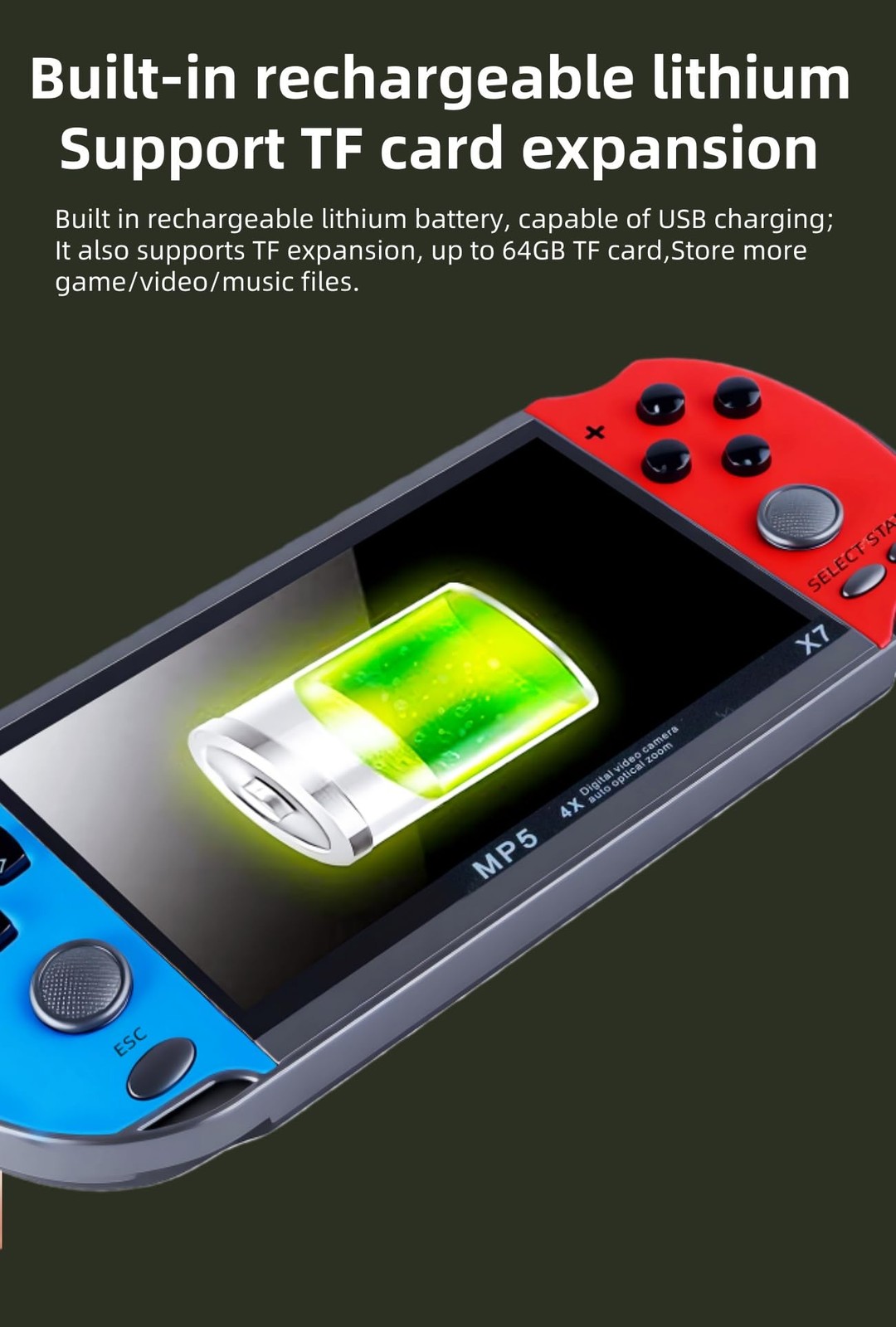 4.5 Inch Game Console Multiple Simulators Built-in Free 3000 Games Support Vi…