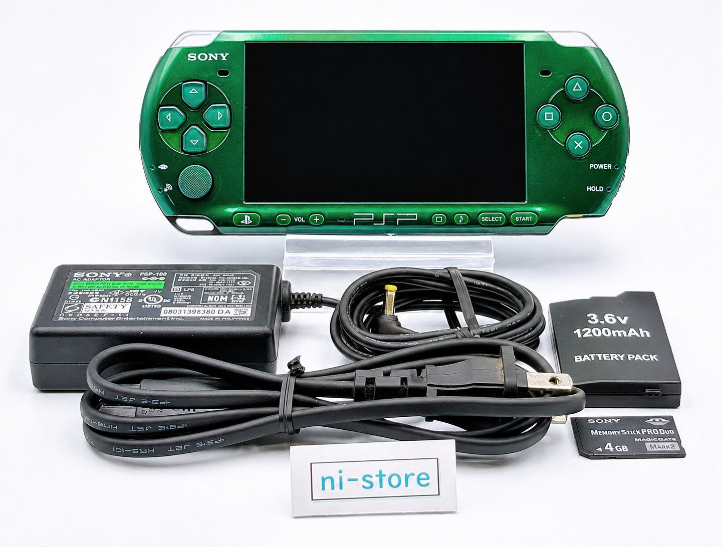 Sony PSP-3000 Console Green Rare Color Region free w/4GB memory – Excellent