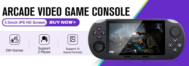 M8 4K Mini Game Stick,40000 Built-in Games with Twin 2.4G Wireless Controllers