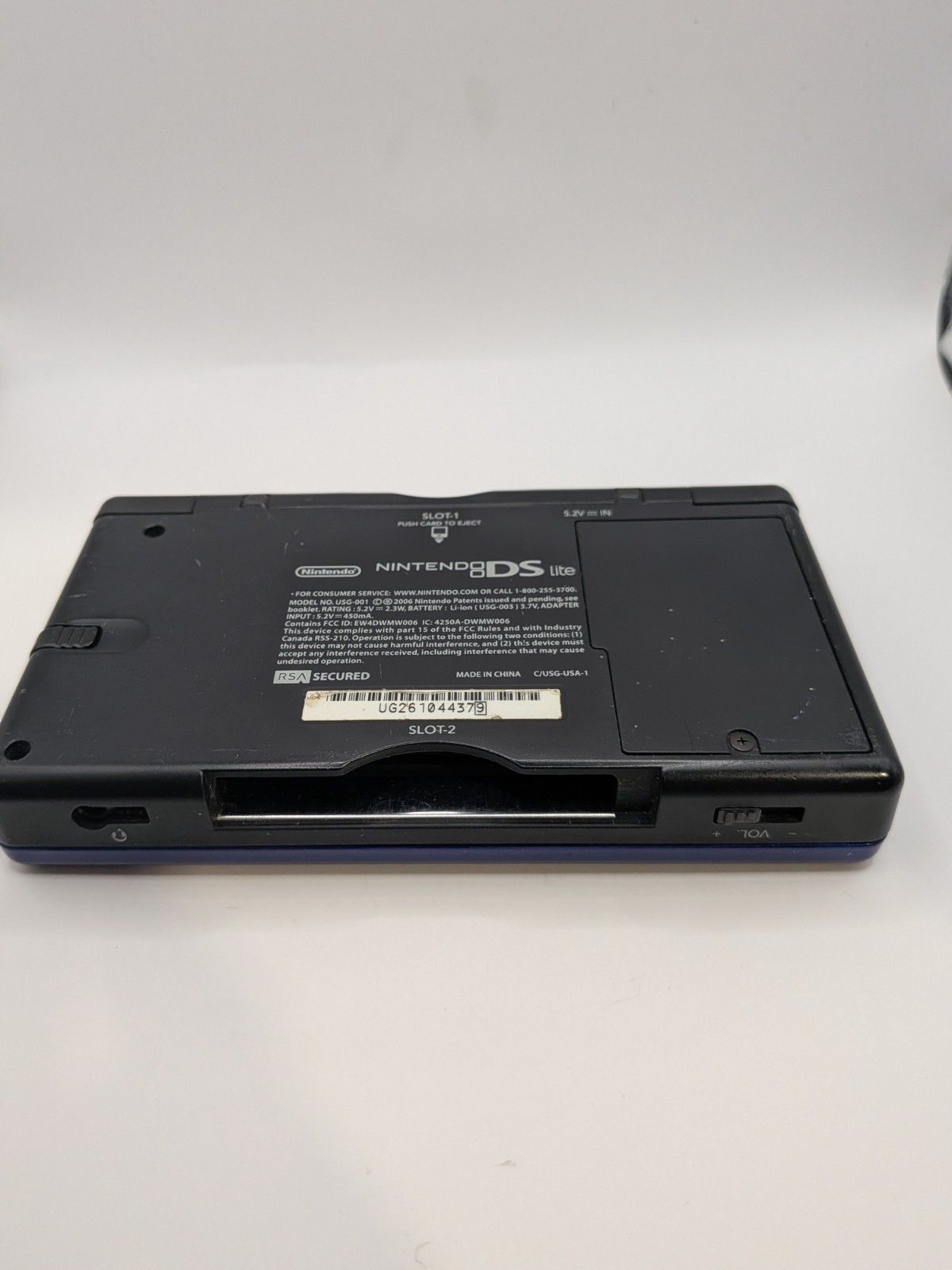 Nintendo DS Lite – Cobalt (Blue) & Black – Tested & Works – Yellow Screens