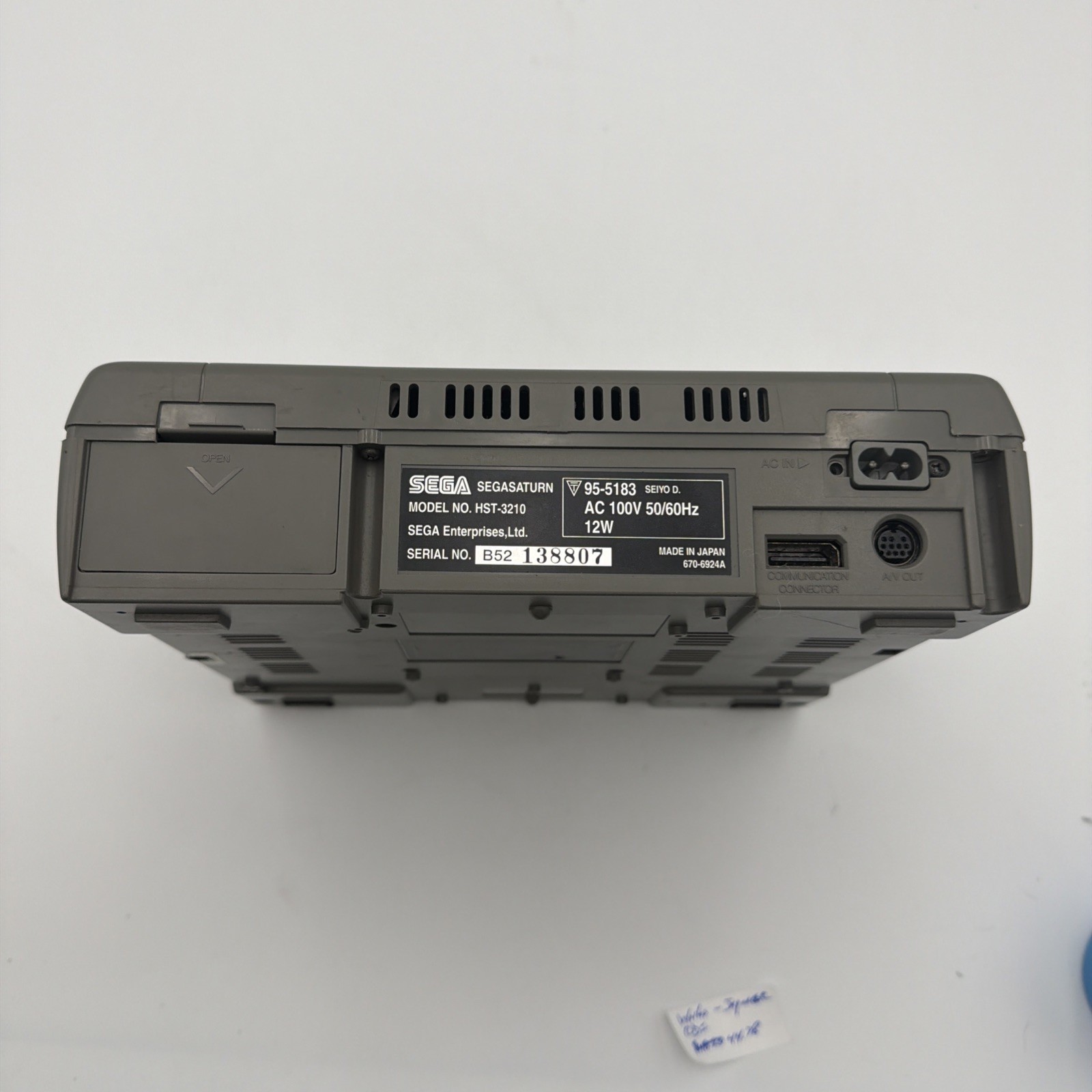 Japanese Sega Saturn Console HST-3200 AS-IS Working, Sporadic CD Read