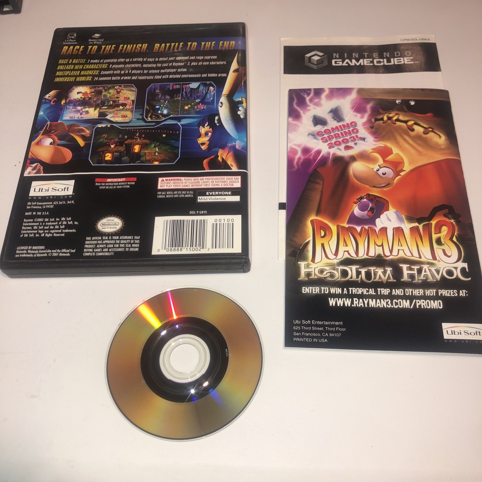 Rayman Arena (Nintendo GameCube, 2002) CIB With Manual