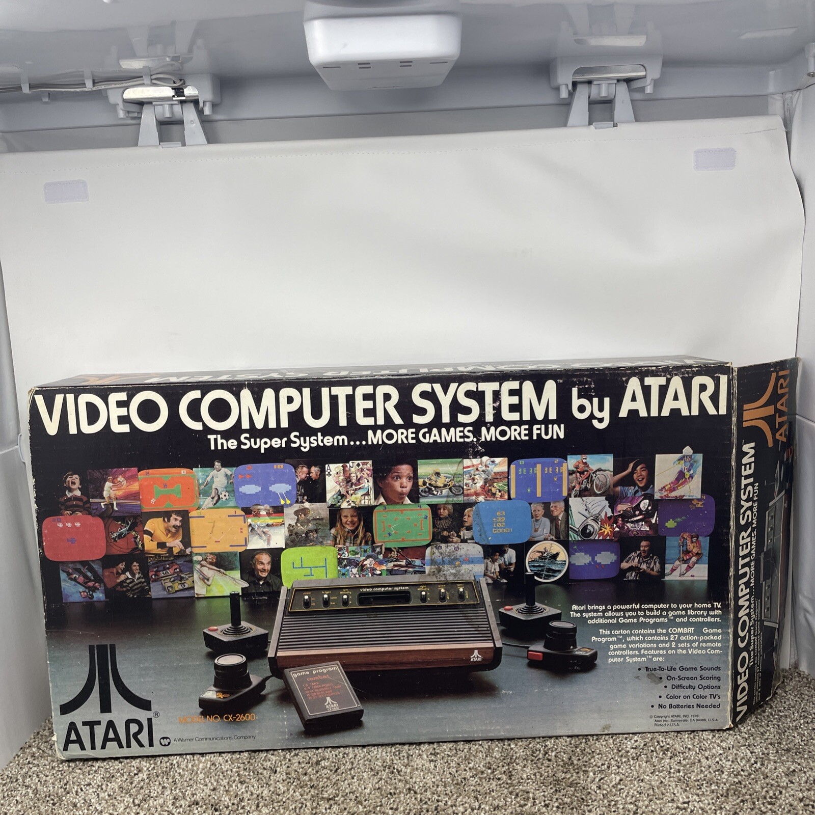 Atari 2600 Console Original 6 switch Console In Box Joystick game WORKING lot