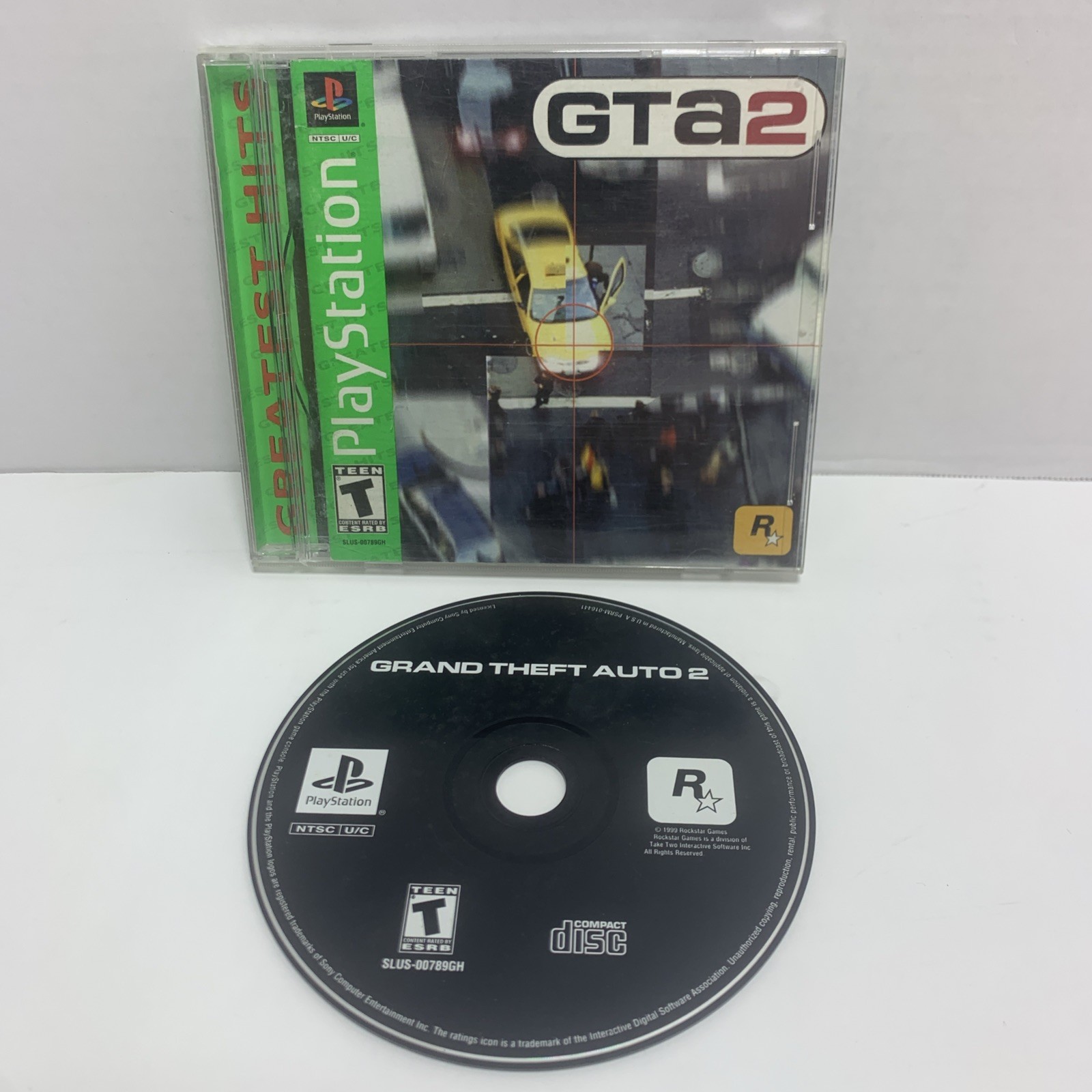 🔥PlayStation 1 PS1 Console SCPH-5501, 2 Sony Controllers, GTA 2 Game, & Cords