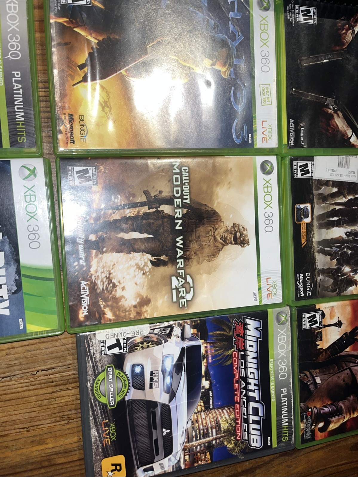 Microsoft Xbox 360 S Slim Black 250GB Replacement Console W/ Games Lot Bundle