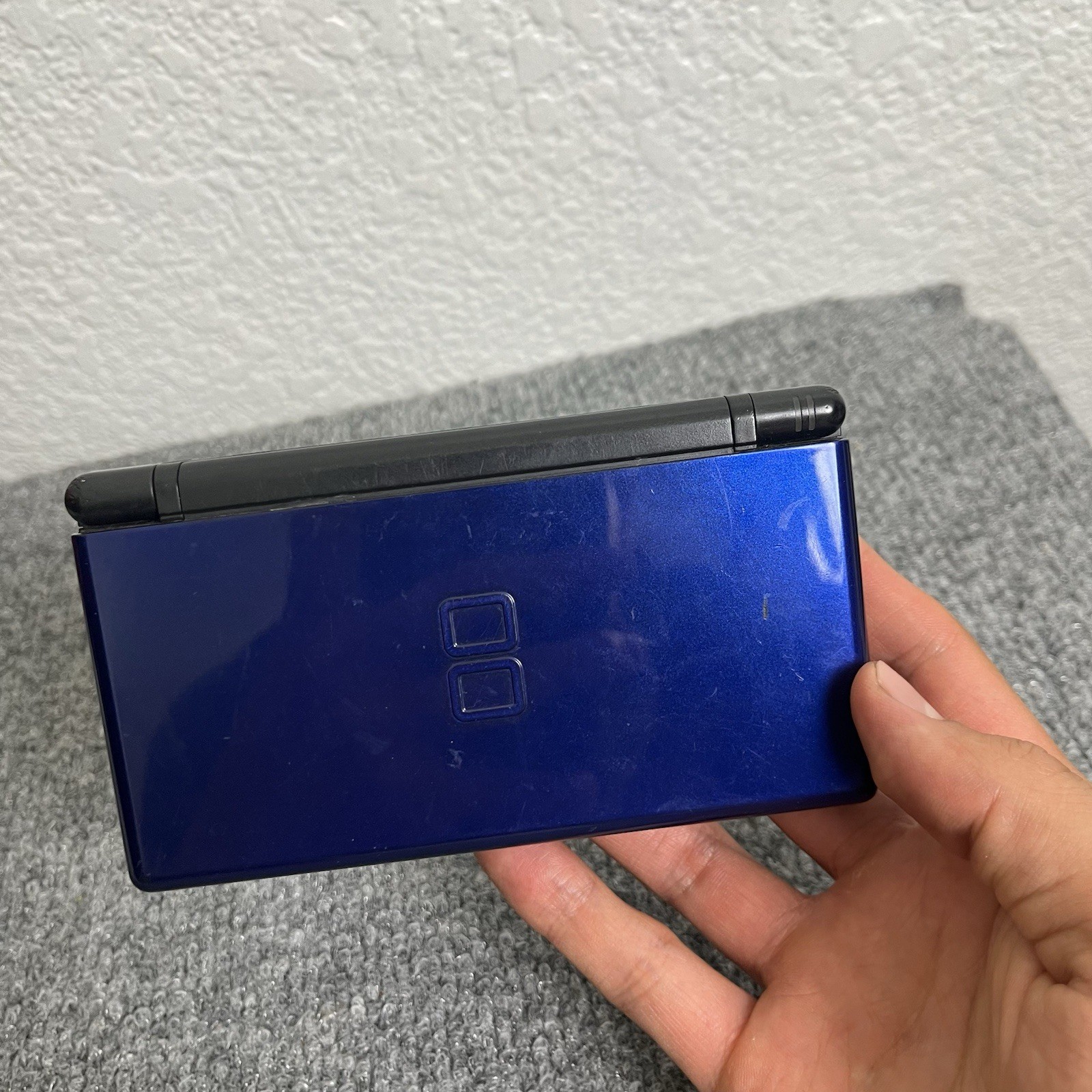 Nintendo DS Lite Blue/Black Untested As-Is No Charger No Stylus Scratches