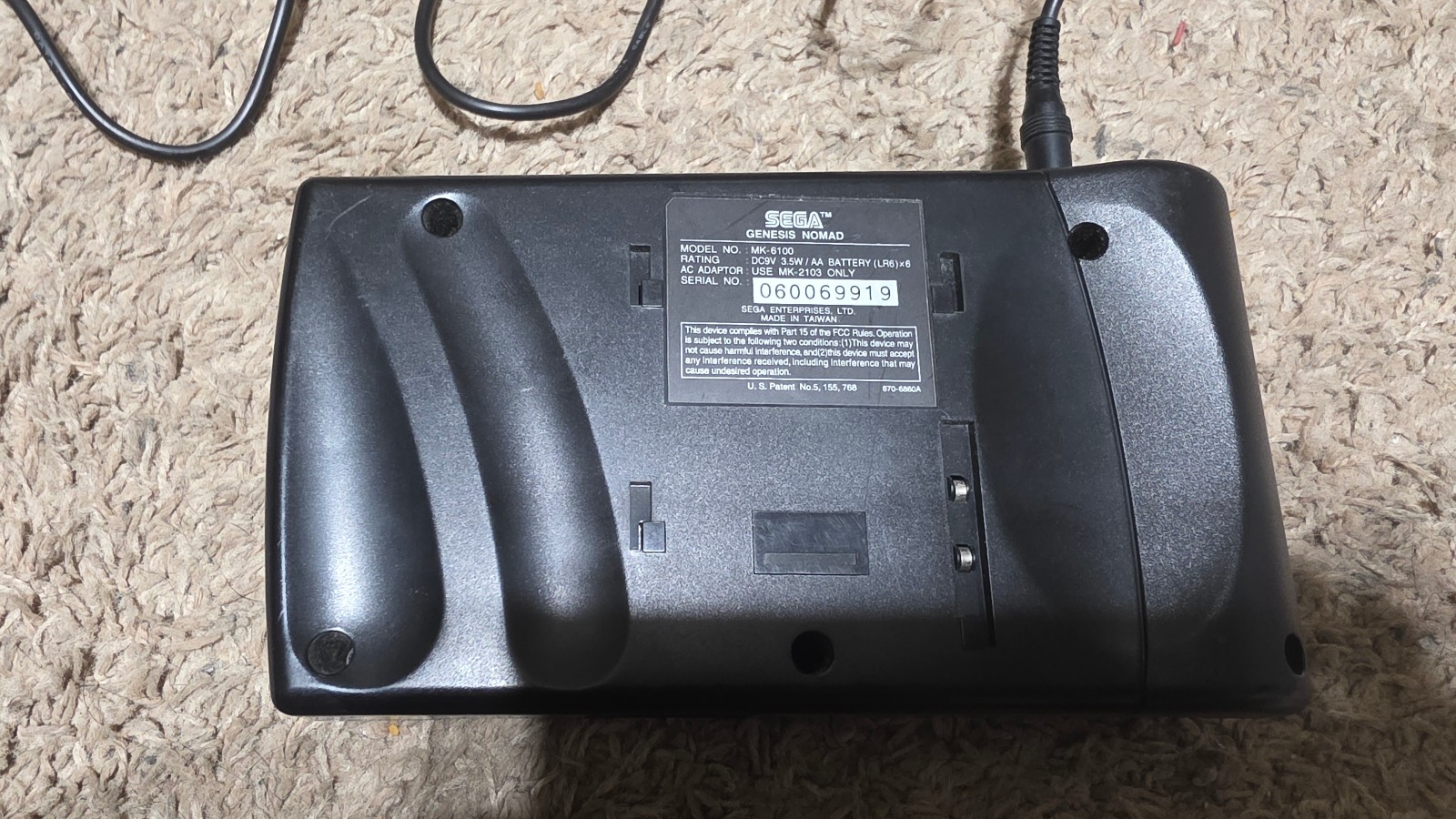 *MODDED* Sega Nomad + AC adapter. TFT upgrade, Sega CD sound mod