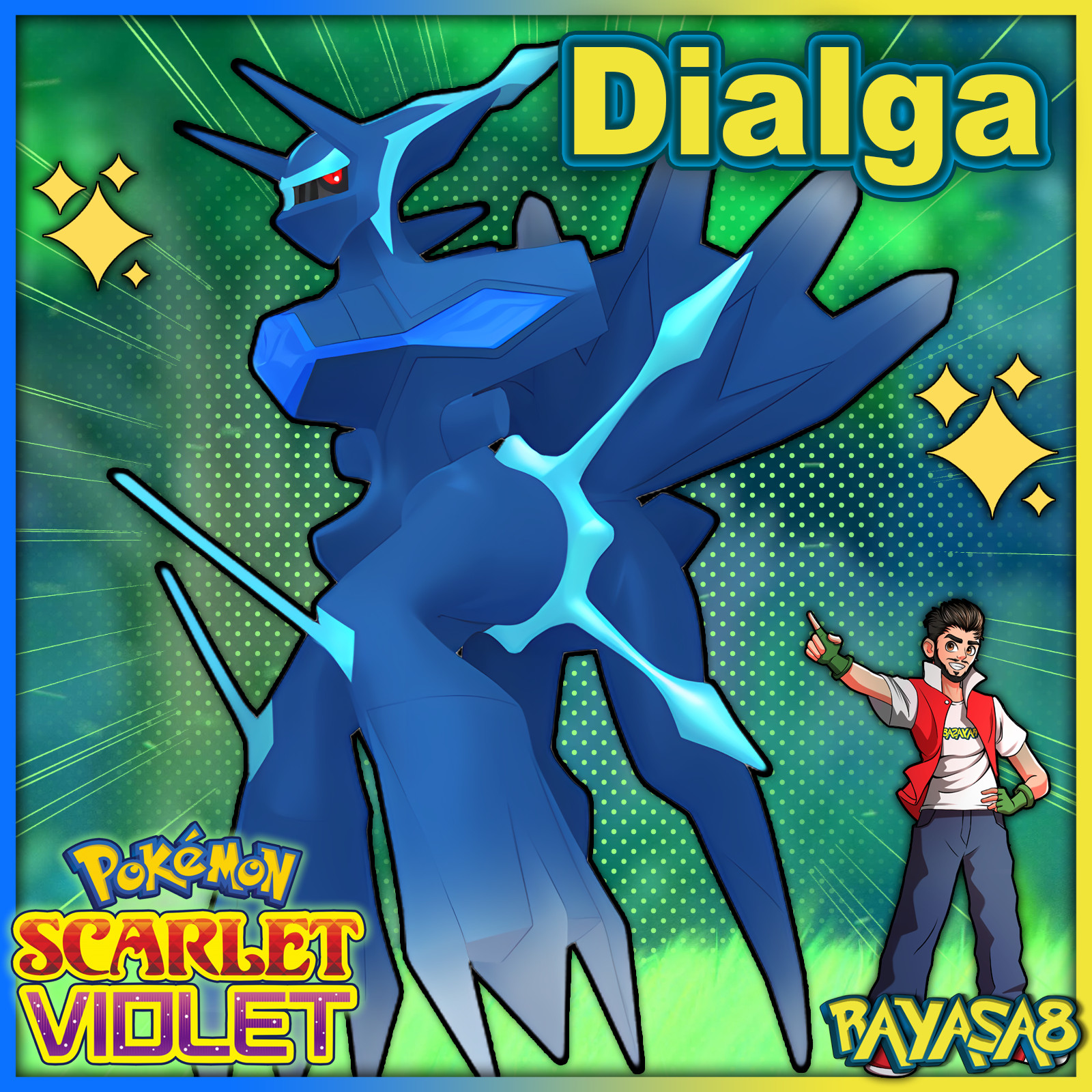 🌟Dialga – Shiny – Non Shiny Pokemon Scarlet and Violet Home🌟