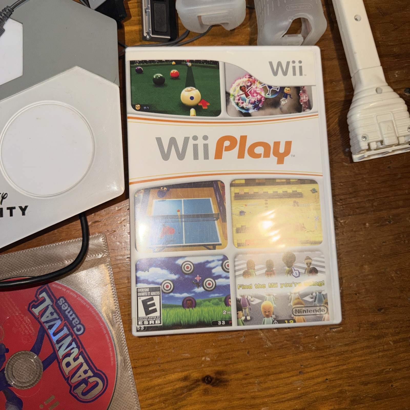 Nintendo Wii Bundle w/ Controllers, Guitar, Games And Extras See Pics!