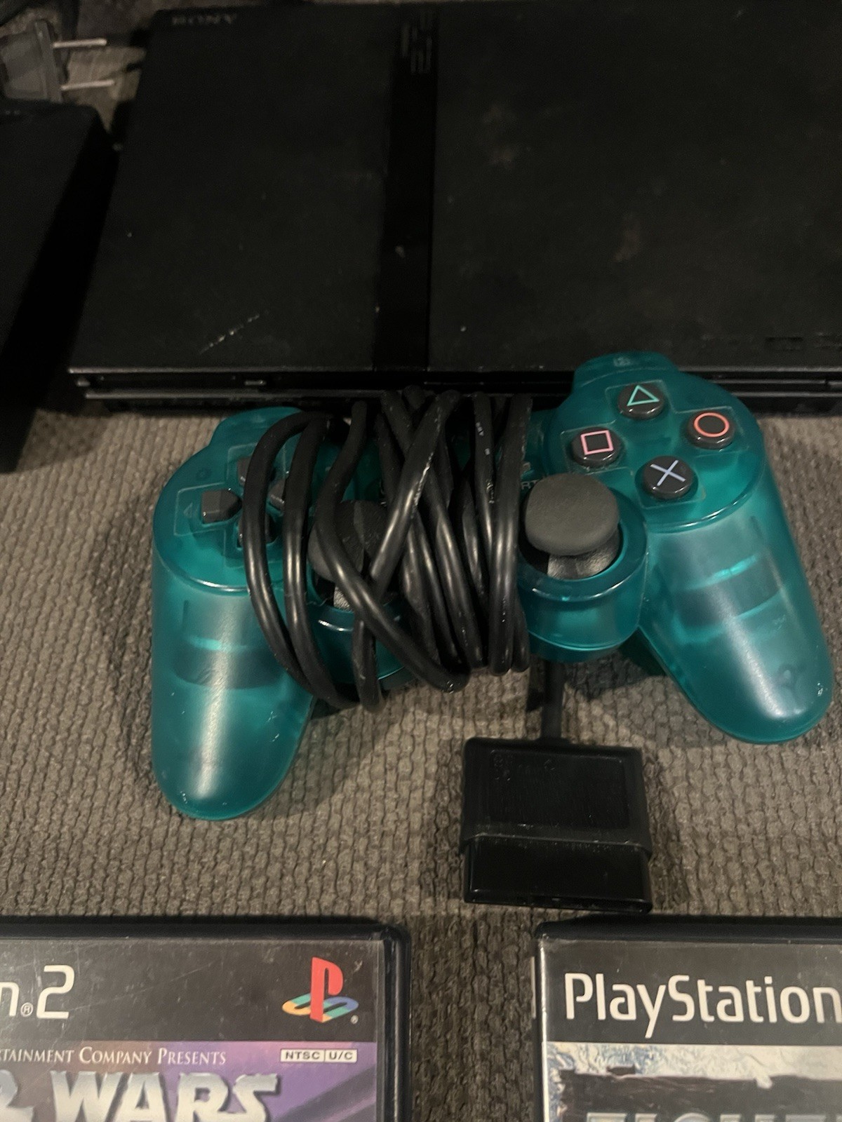 Sony PlayStation 2 PS2 Slim Console Bundle All Cables, Controller & 2 Games