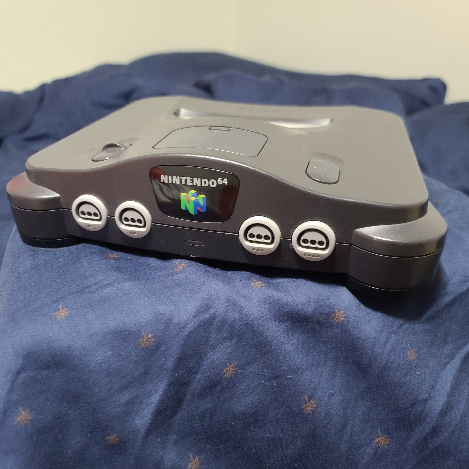 Nintendo 64 Black Console W/ 2 Controllers (Grey & Trans. Purple) & Accessories