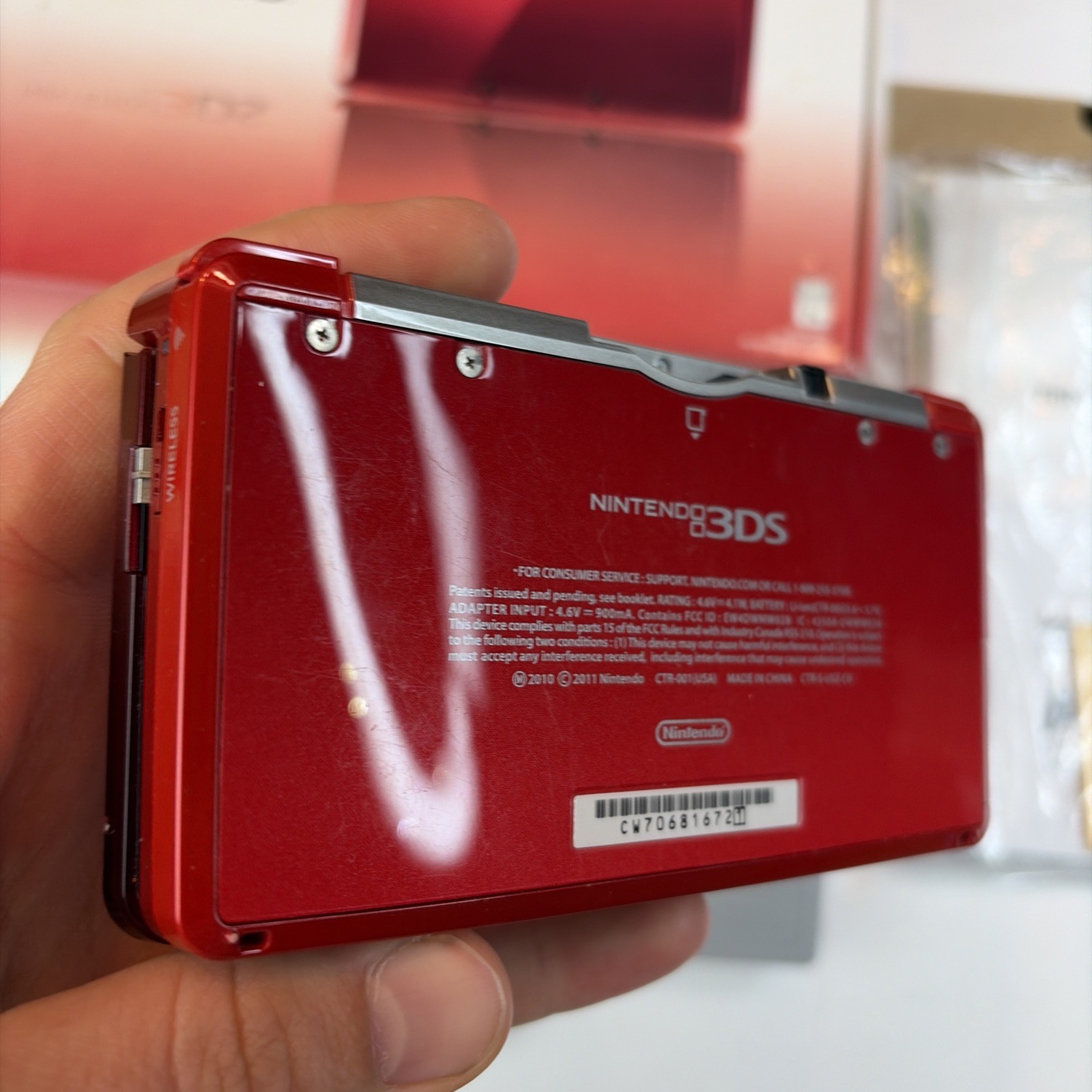 Nintendo 3DS Handheld System (CIB) – Flame Red US Model Complete Box CIB